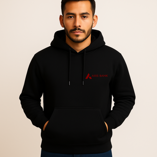 Axis Bank Official Black Hoodie – Cotton Blend with Logo