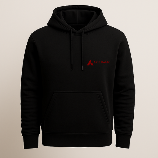 Axis Bank Official Black Hoodie – Cotton Blend with Logo
